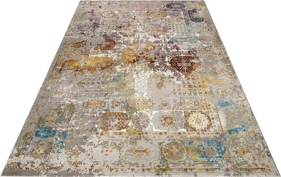 'merkloos'' Lalee Picasso Feraghan vloerkleed vintage laagpolig trendy multi beige kleuren 160x230cm