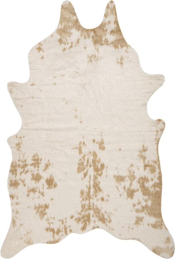 Lalee Rodeo Vloerkleed koe dierenvel koeien huid bruin beige imitatie dierenvel 150x200 cm