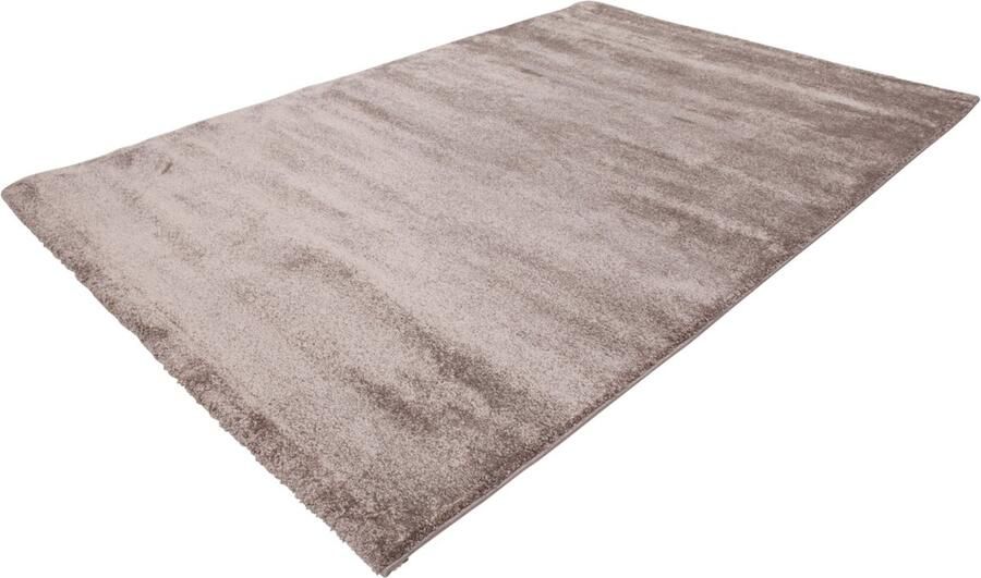 Lalee Softtouch-Berber Vloerkleed- dikke Effen tapijt hoogpolig- uni- shaggy- velvet 120x170 cm licht bruin