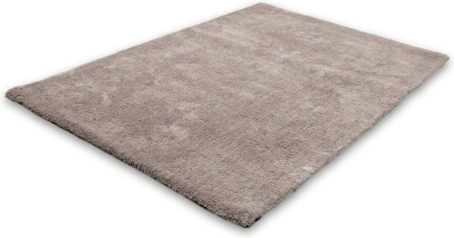 Lalee Velvet-vloerkleed- uni- effen- tapijt- shaggy- hoogpolig- karpet 160x230 cm platina grijs