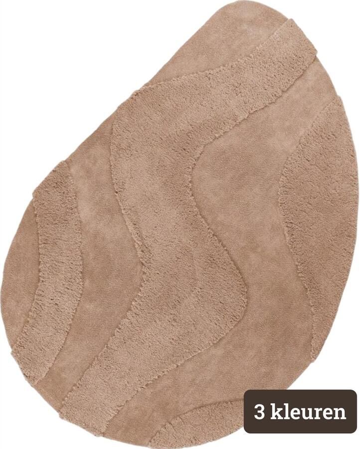 Lalee Vloerkleed Milano 160x230 cm Zacht en duurzaam kleed met organische vorm Hoogpolig tapijt met luxe 3D-effect Geschikt voor elke vloer Beige 802 - Foto 2