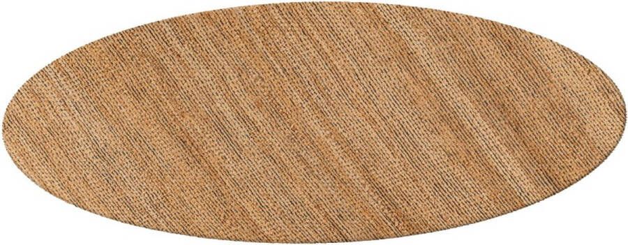 Lalee Nature- Jute vloerkleed- 100% natuurlijk- laag geweven- laagpolig- sisal look- naturel- Rond- 100x100 cm beige eiken