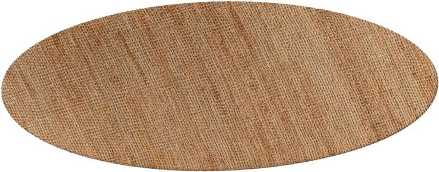 Lalee Nature- Jute vloerkleed- 100% natuurlijk- laag geweven- laagpolig- sisal look- naturel- Rond- 100x100 cm beige eiken