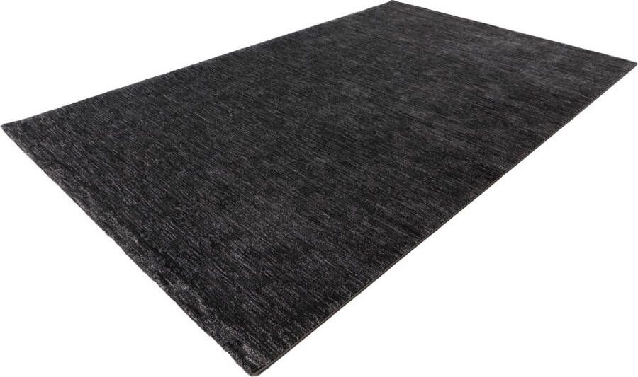Lalee Palma Vloerkleed Superzacht Dropstitch Tapijt Karpet gestreept uni laagpoolig 160x230 cm grijs zilver