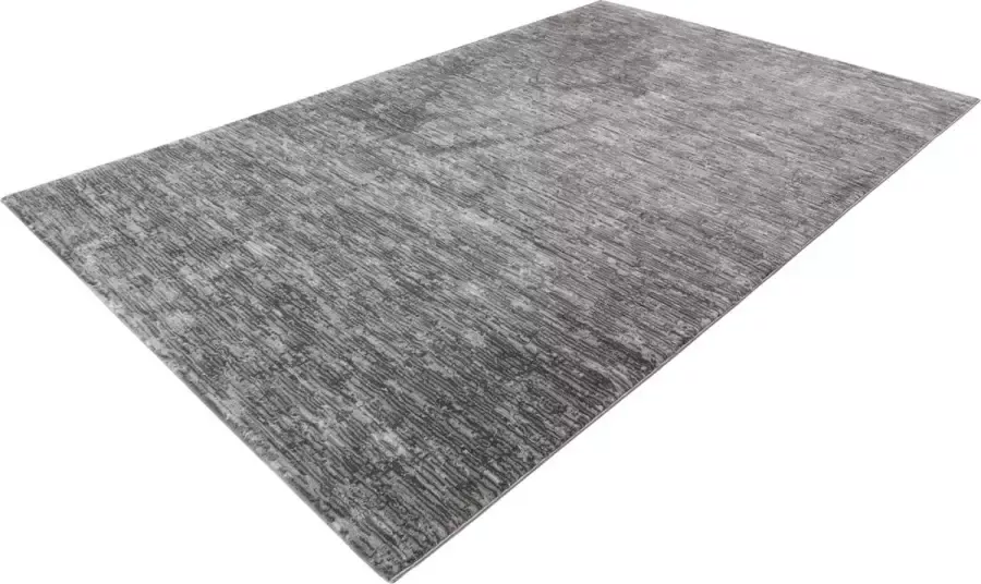 Lalee Palma Vloerkleed Superzacht Dropstitch Tapijt Karpet gestreept uni laagpoolig 200x290 cm zilver