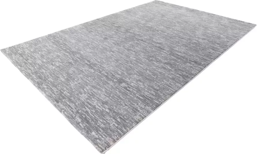 Lalee Palma Vloerkleed Superzacht Dropstitch Tapijt Karpet gestreept uni laagpoolig 200x290 cm zilver ivoor