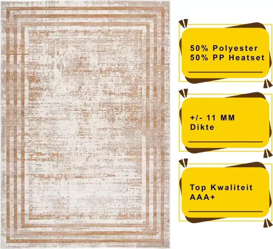 Lalee Paris Moderne Vloerkleed Beige Tapijt Carpet Top Kwaliteit Nieuwe Collectie 160x230cm