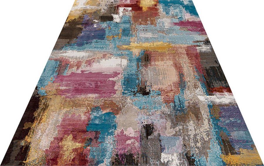 'merkloos'' Lalee Picasso Artisan vloerkleed vintage laagpolig trendy multi kleuren 133x190cm