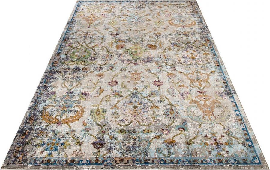 'merkloos'' Lalee Picasso Sarough vloerkleed vintage laagpolig trendy multi kleuren 133x190cm