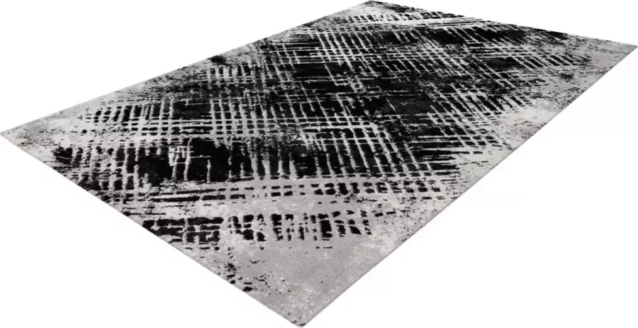 Lalee Pierre cardin Louvre superzacht vloerkleed karpet design modern zilver zwart grijs 80x150