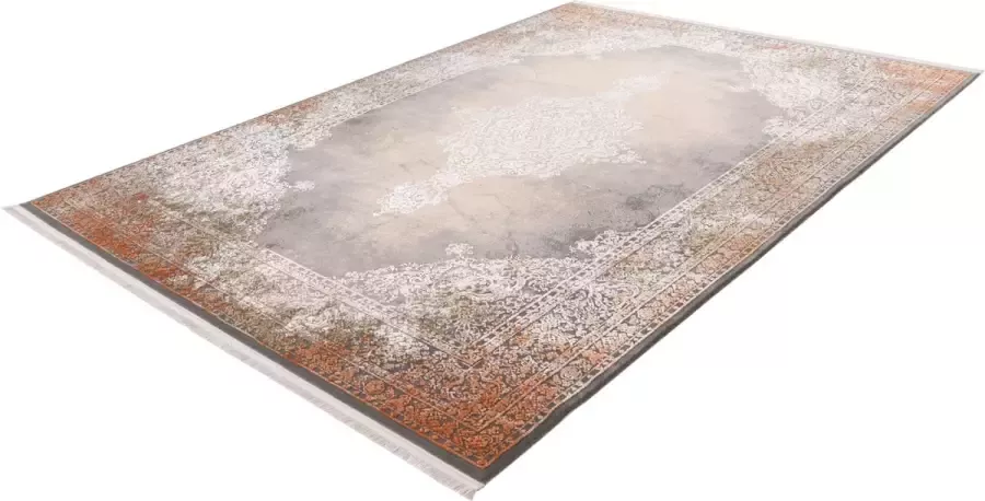 Lalee Pierre Cardin Trocadero Super zacht Vintage 3D Vloerkleed – Vloer kleed Tapijt – Karpet 120x170 Oranje Silver - Foto 1
