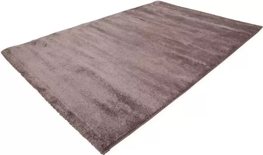 Lalee Softtouch-Berber Vloerkleed- Effen- hoogpolig- uni- shaggy- velvet 120x170 cm licht bruin