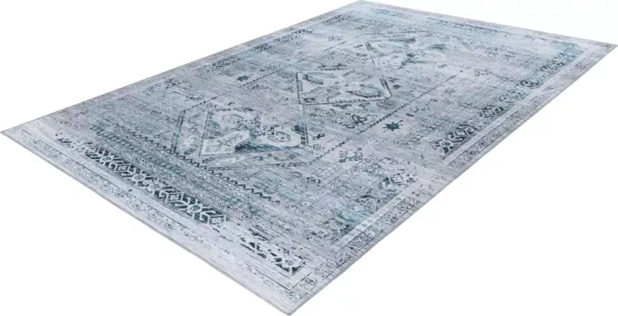 Lalee SOHO Vintage Printed vloerkleed 160x230 Zilver blauw