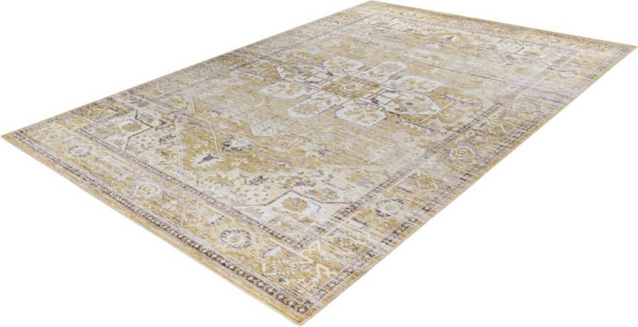 Lalee SOHO Vintage Printed vloerkleed 80x150 Geel goud