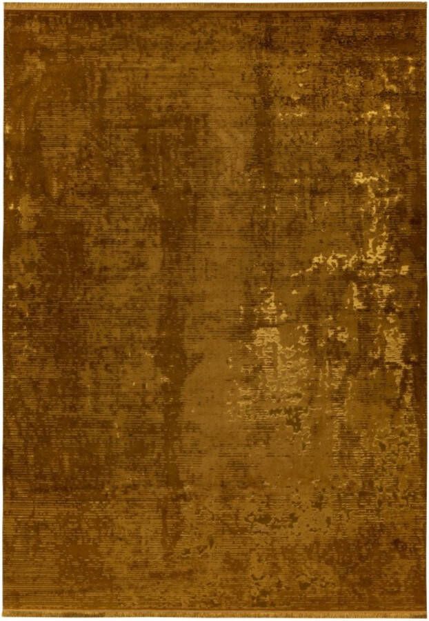 Lalee Studio Modern Vloerkleed Laagpolig Gold Tapijt Karpet Nieuwe Collectie 2024 Hoogwaardige Kwaliteit 80x150 cm