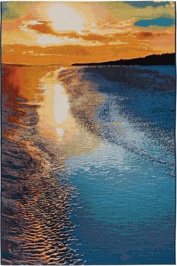 Lalee Summer Modern Vloerkleed Laagpolig Blue Tapijt Karpet Nieuwe Collectie 2024 Hoogwaardige Kwaliteit 160x230 cm