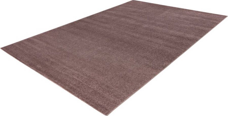 Lalee Trendy Uni- laag polig- vloerkleed- velours- velvet look- glans- uni kleur- effen tapijt- 120x170 cm pastel paars lavendel