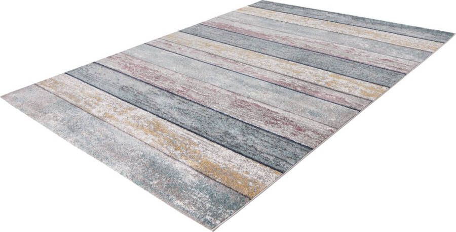 Lalee Trendy vloerkleed Superzacht Vintage hout look Tapijt Karpet 120x170 Beige Bruin