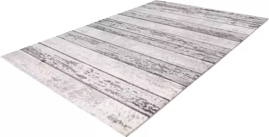 Lalee Trendy vloerkleed Superzacht Vintage hout look Tapijt Karpet 160x230 Zilver