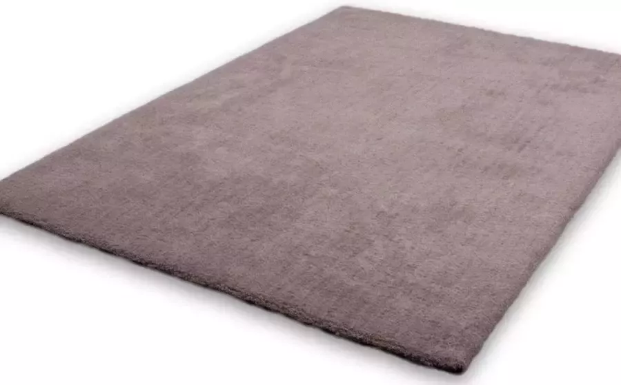 Lalee Velvet-vloerkleed- uni- effen- tapijt- shaggy- hoogpolig- karpet 160x230 cm beige
