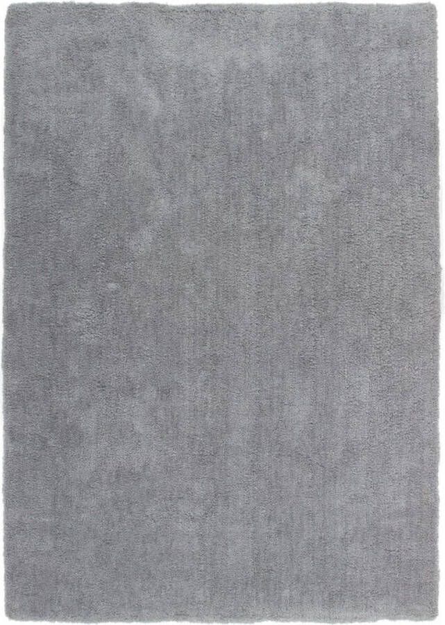 Lalee Velvet Modern Vloerkleed Hoogpolig Silver Tapijt Karpet Nieuwe Collectie 2024 Hoogwaardige Kwaliteit 160x230 cm