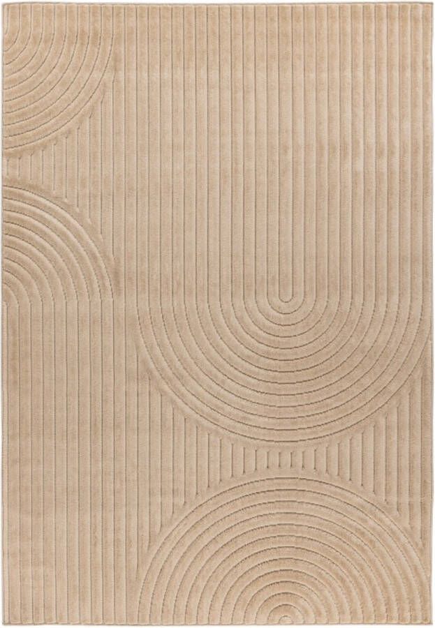 Lalee Viva Modern Vloerkleed Hoogpolig Beige Tapijt Karpet Nieuwe Collectie 2024 Hoogwaardige Kwaliteit 80x150 cm