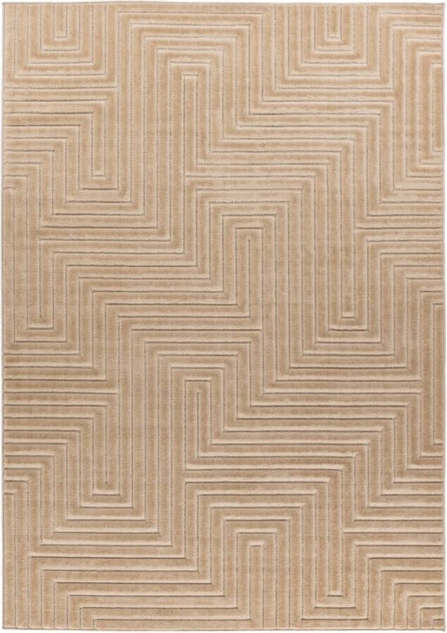Lalee Viva Modern Vloerkleed Laagpolig Beige Tapijt Karpet Nieuwe Collectie 2024 Hoogwaardige Kwaliteit 200x290 cm