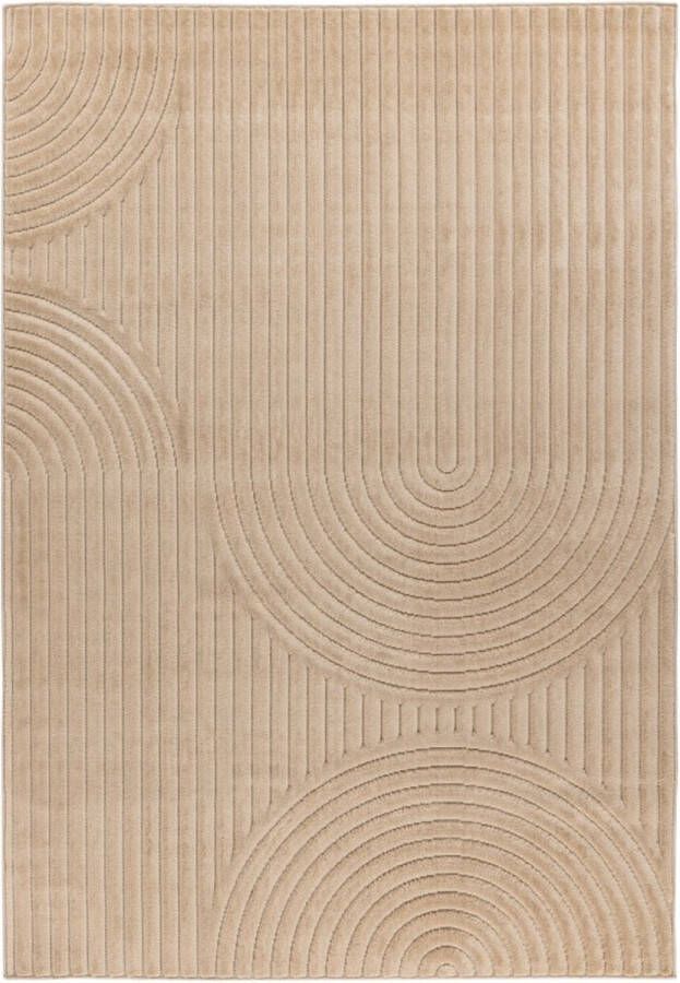 Lalee Viva Modern Vloerkleed Laagpolig Beige Tapijt Karpet Nieuwe Collectie 2024 Hoogwaardige Kwaliteit 160x230 cm