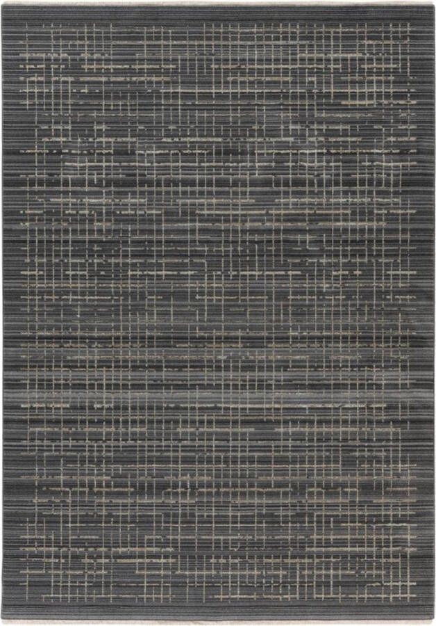 Lalee Vogue Modern Vloerkleed Hoogpolig Grey Tapijt Karpet Nieuwe Collectie 2024 Hoogwaardige Kwaliteit 80x150 cm