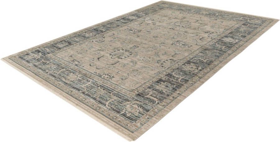 Lalee Vogue Vintage vloerkleed franjes handmadel look beige 80x150 cm loper