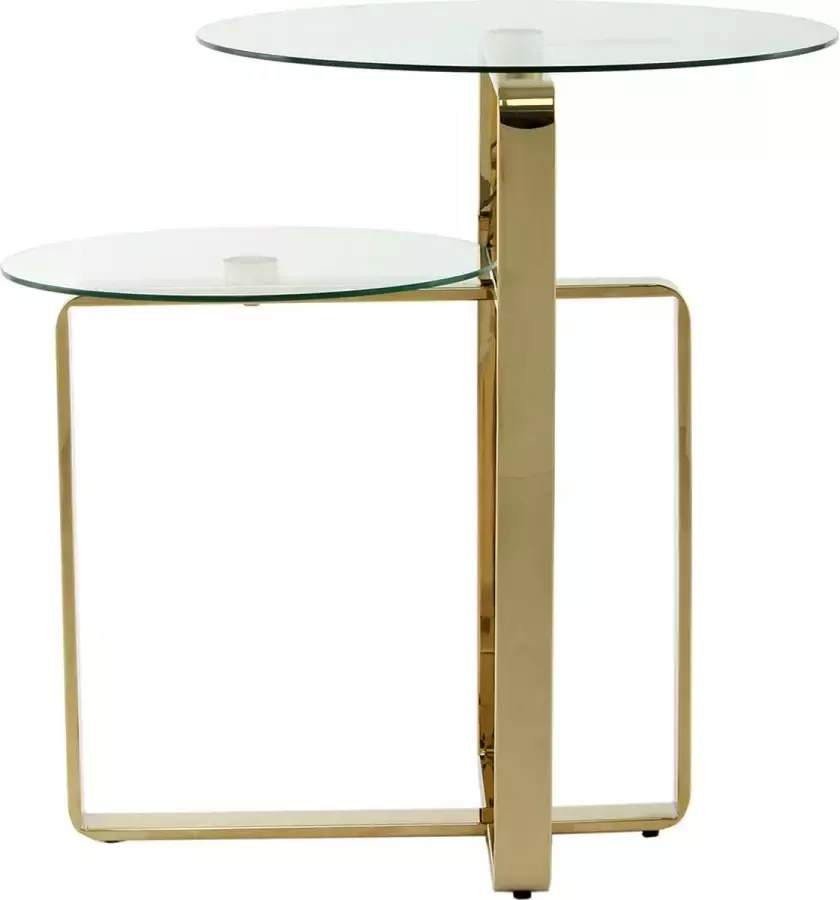 LaleeAvenue Floraya Bijzettafel Katris Goud 59x46x60 cm (LxBxH)- RVS Plantentafel Maximaal draagvermogen 10KG - Foto 2