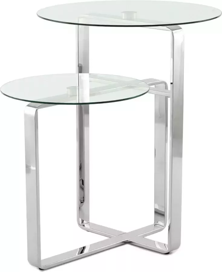 LaleeAvenue Floraya Bijzettafel Katris Zilver 59x46x60 cm (LxBxH)- RVS Plantentafel Maximaal draagvermogen 10KG - Foto 2