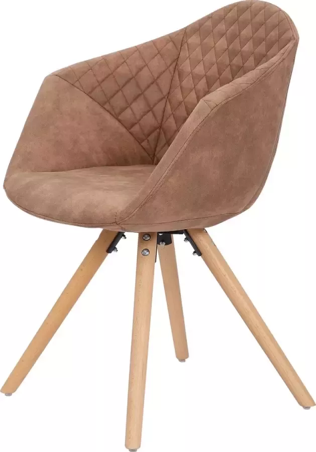 Kayoom Stoel Stuhl Chadwick 110 2er-Set stilvolles Design in Naturfarben gehalten (2 stuks)