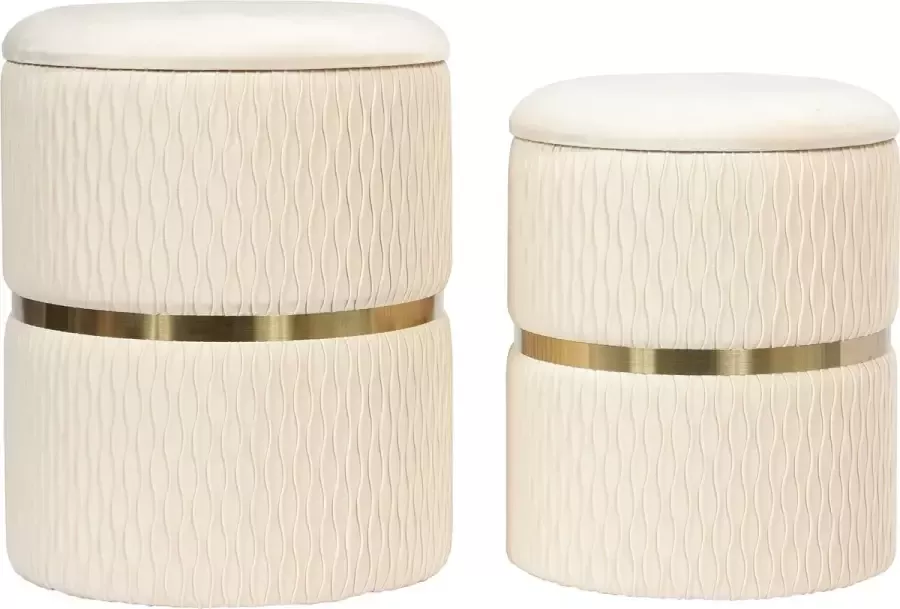 Home24 Gestoffeerde hocker Milas(set van 2 ) INSTYLE by Kayoom - Foto 2