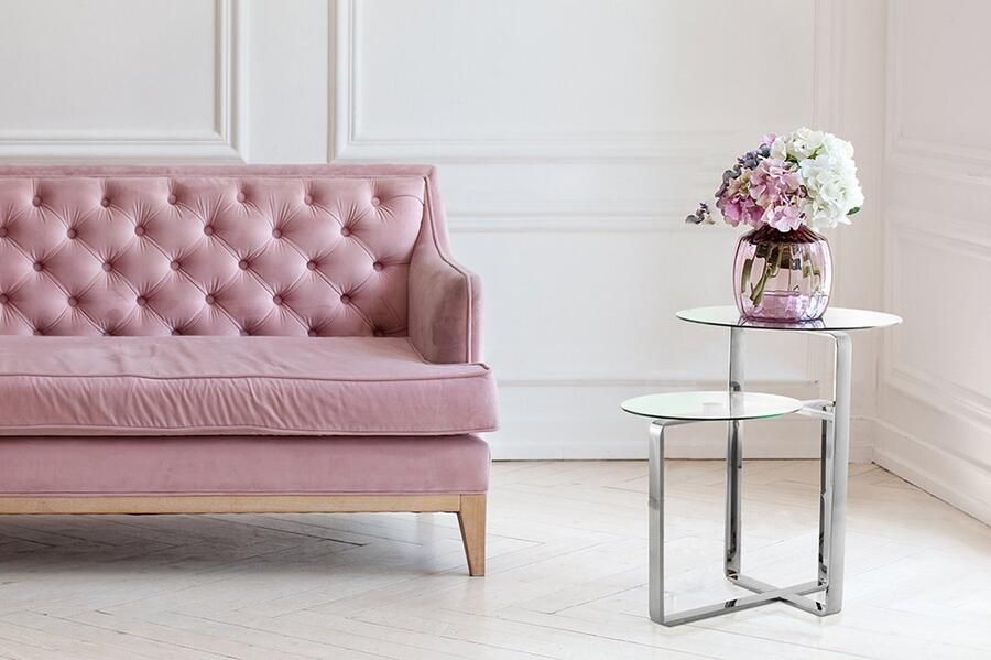 LaleeAvenue Floraya Bijzettafel Katris Zilver 59x46x60 cm (LxBxH)- RVS Plantentafel Maximaal draagvermogen 10KG