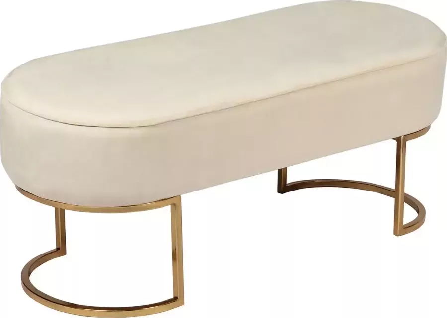 Kayoom Zitbank Pera 225 elegante uitstraling door gouden frame comfortabele bekleding (1 stuk) - Foto 2