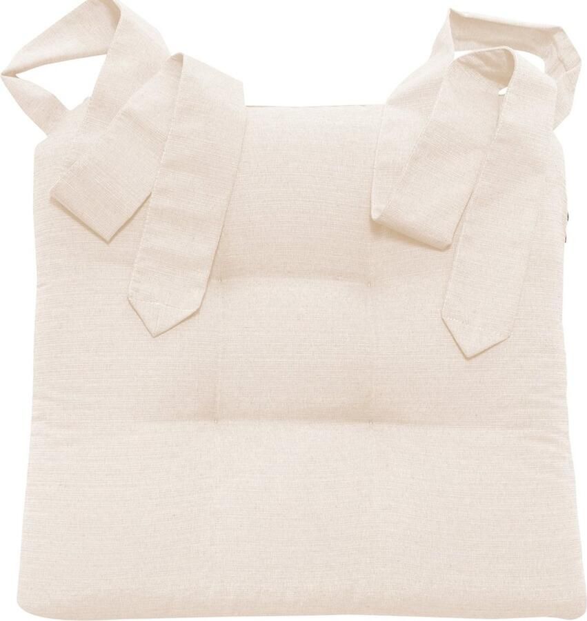 La'Moussawi Comfortabel Stoelkussen Met Linnen-Uiterlijk Voor Rotan Stoelen Met Bevestigingsbanden