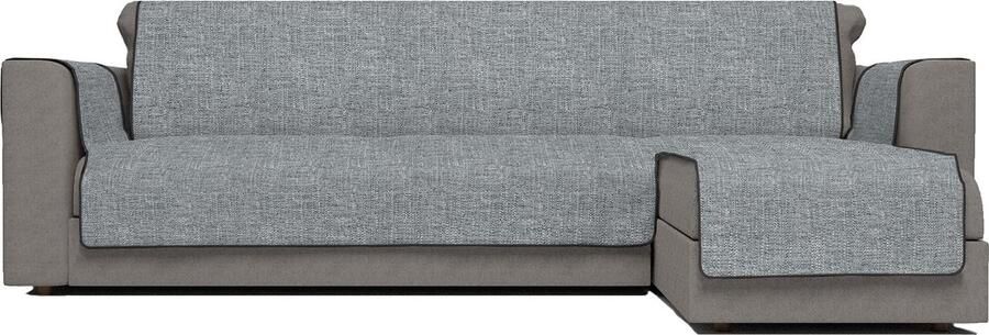 La'Moussawi Comfortabele Italiaanse Bankhoes met Antislipfunctie voor Chaise Longue in Donkergrijs