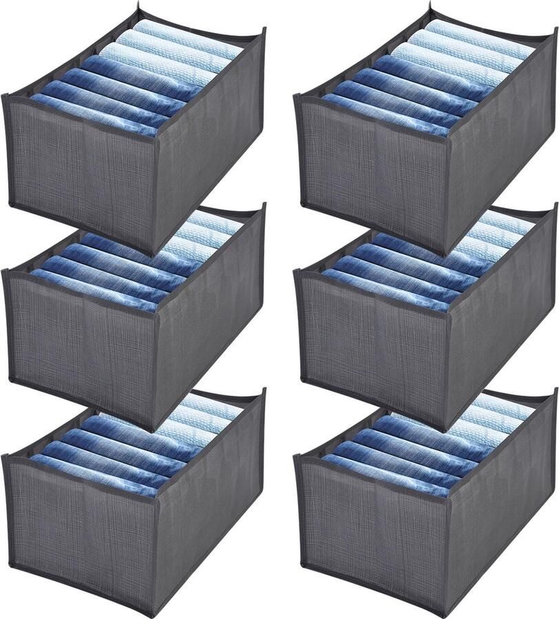 La'Moussawi Efficiënte Set van 6 Kledingkast Organizers voor Optimale Opbergruimte