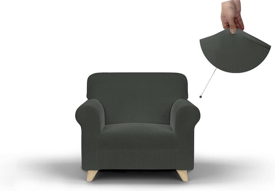 La'Moussawi Elegante en Rekbare Hoes voor Bank in Tijdloos Grijs Polyester Design