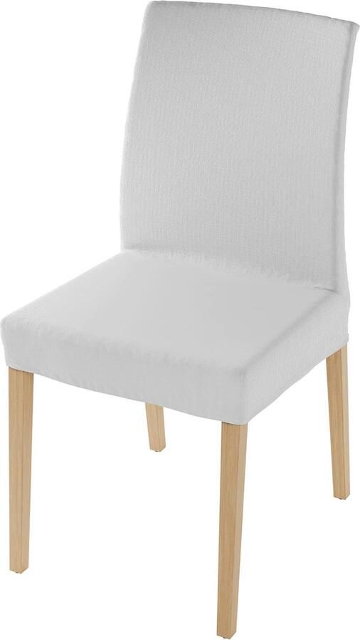 La'Moussawi Elegante Italiaanse Stoelhoezen Set van Twee in Tijdloos Wit