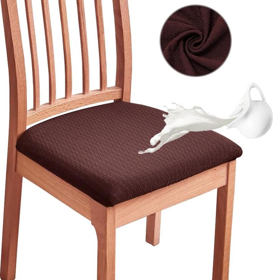 La'Moussawi Esszimmerstoel Hoezen Set van 6 met Elastische Bescherming