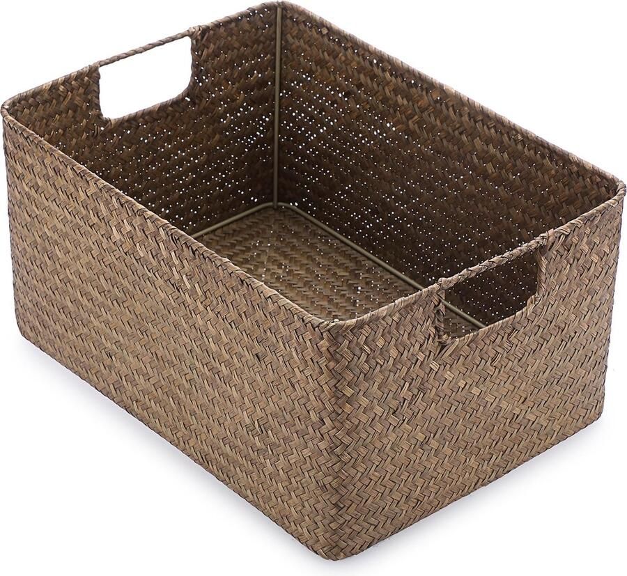 La'Moussawi Handgemaakte Geweven Opbergmanden van Zeegras voor Stijlvolle Interieurdecoratie en Praktische Organisatie