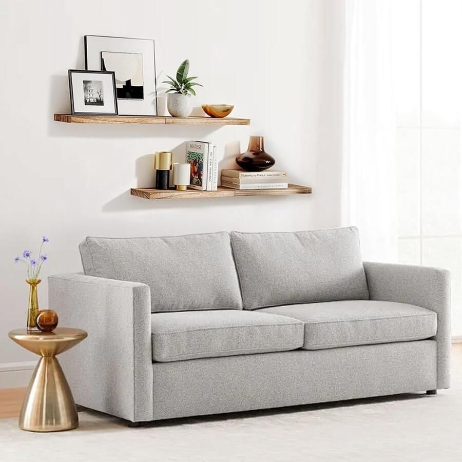 La'Moussawi Handige Set van 4 Houten Wandplanken voor Interieurstijlen