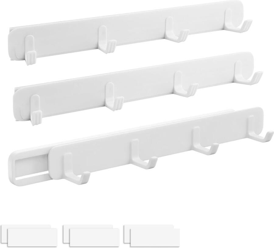 La'Moussawi Handige Zelfklevende Haaklijst met Intrekbaar Design voor Keuken en Badkamer