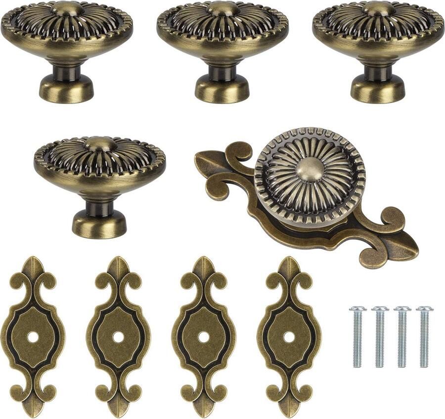 La'Moussawi Klassieke Ronde Meubelknoppen Set van 5 voor Kast en Lade