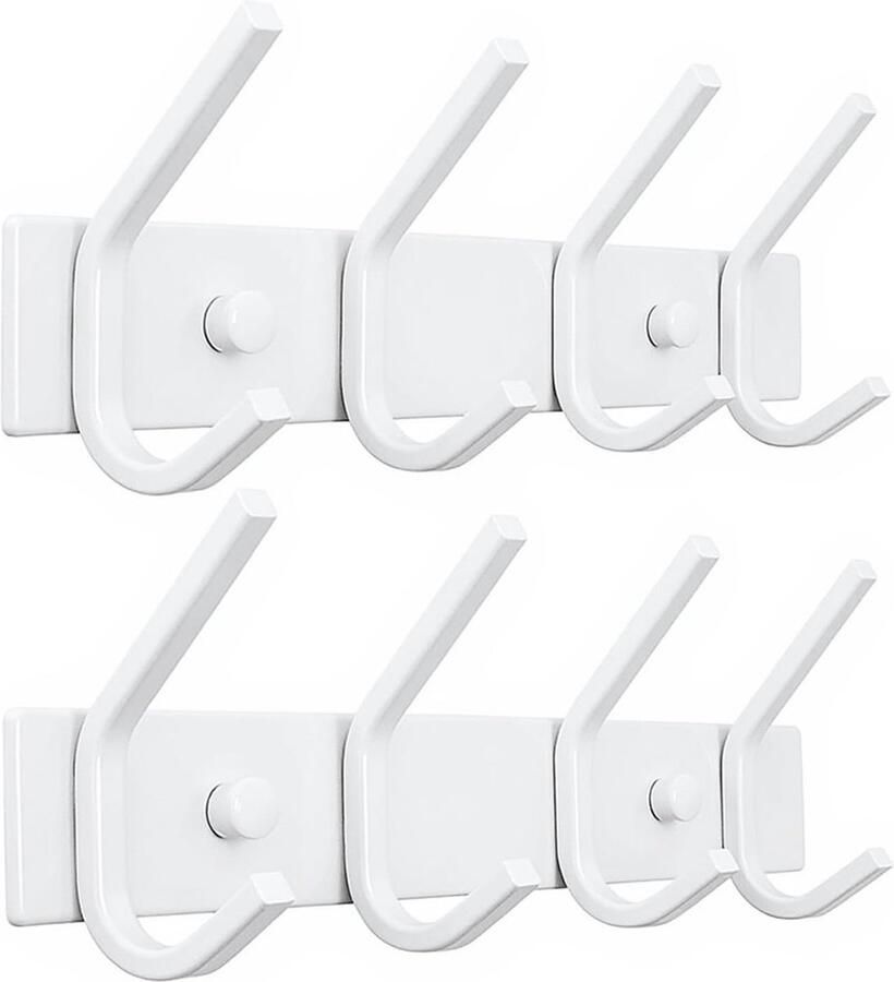 La'Moussawi Klassieke Witte Wandhaken van Roestvrij Staal voor Ruimtes in Huis