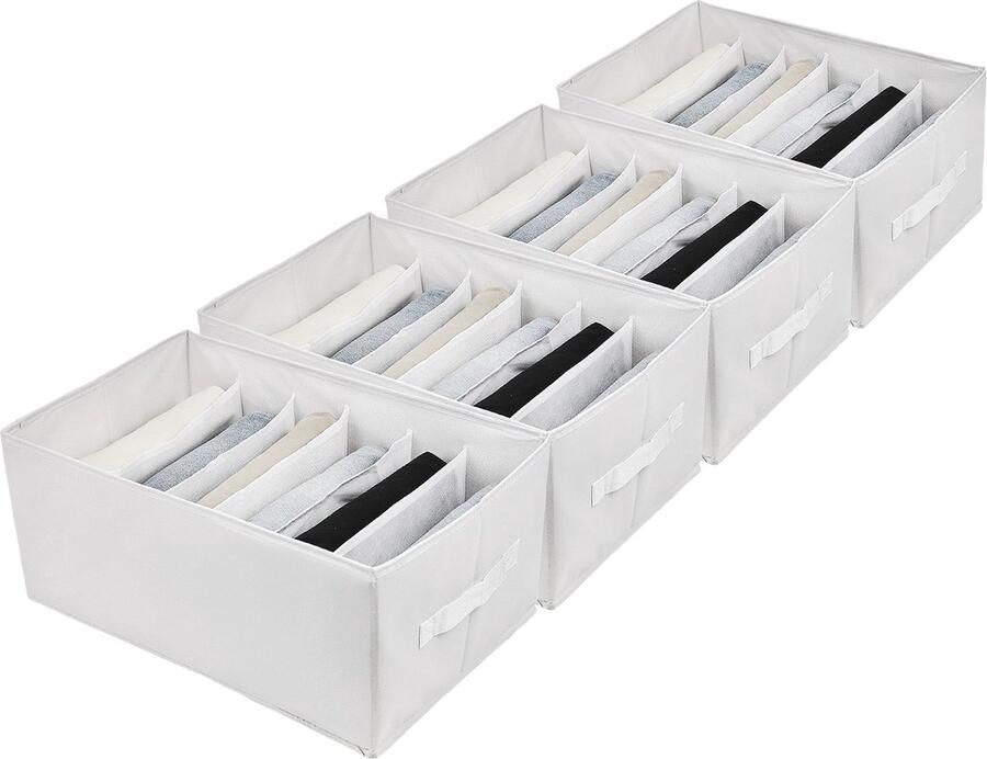 La'Moussawi Kledingkast Opbergsysteem met 6 Ruime Vakken voor Overzichtelijke Kledingopslag