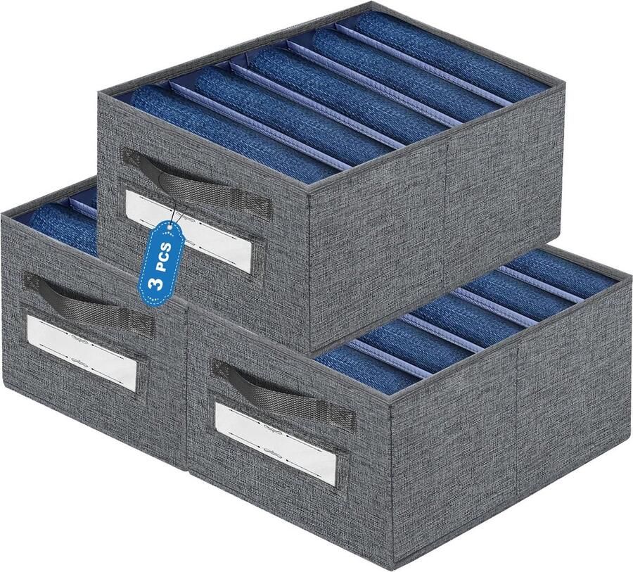 La'Moussawi Kledingkast Opbergsysteem met Verstelbare Scheidingswanden voor Optimale Organisatie