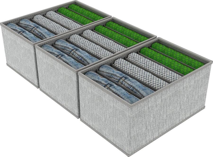 La'Moussawi Kledingkast Organizer Set van 3 met Ruime Opbergvakken voor Overzichtelijke Kledingopslag